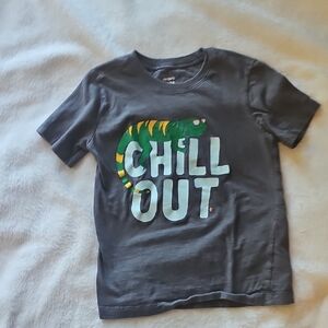 Carter's Gray T-Shirt with Chill Out Lizard Graphic